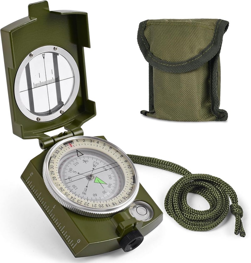 COTOUXKER Compass, Hiking Compass for Survival with Lensatic – Water-Resistant Durable and Pocket-Sized - Image 1